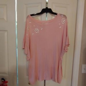 Pink sparkly top